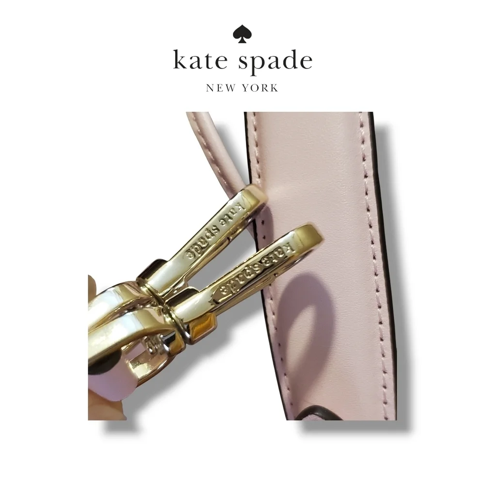 Kate Spade Pippa Flock Party Serendipity Pink Crossbody Bucket Bag WKRU6840